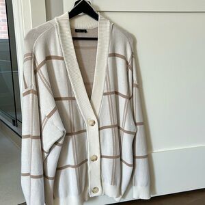 DYNAMITE Striped Button Up Cardigan